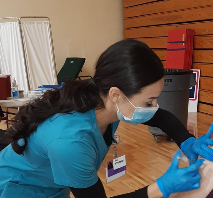 News - Luna nursing students assisting in Covid-19 vaccinations