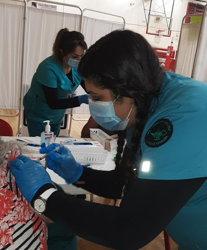 News - Luna nursing students assisting in Covid-19 vaccinations